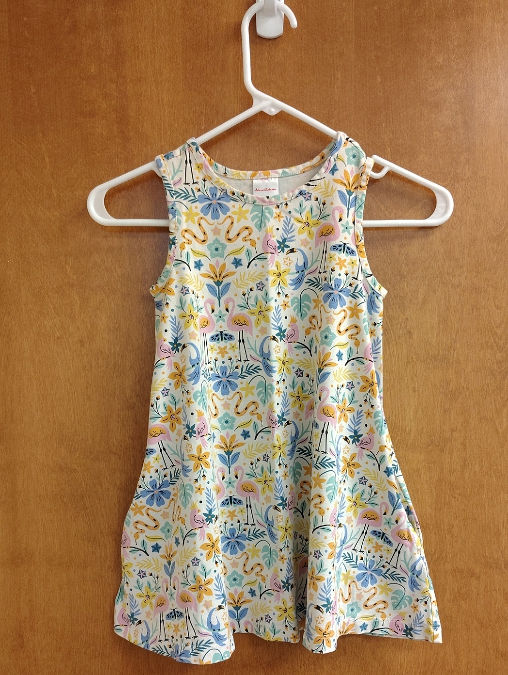 Hanna Andersson Tropical Floral And Animals Sleeveless Swing Dress